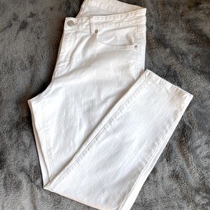LOFT white curvy skinny jeans